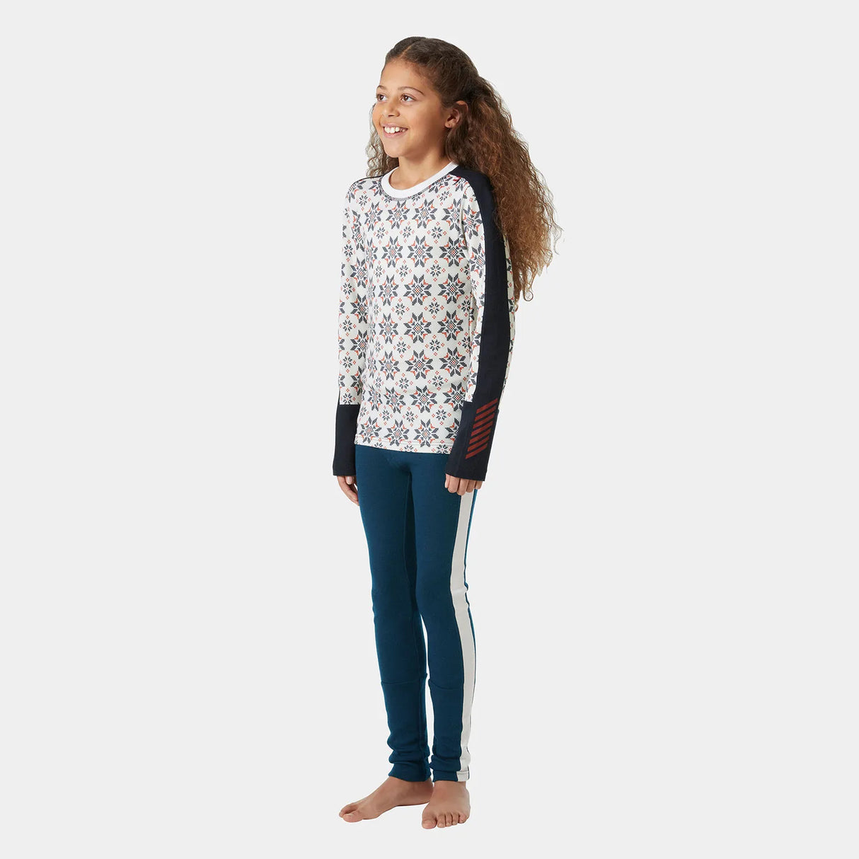 Junior Graphic LIFA® Merino Skiundertøj sæt (Navy)