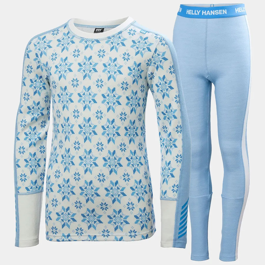 Junior Graphic LIFA® Merino Skiundertøj sæt (Navy)