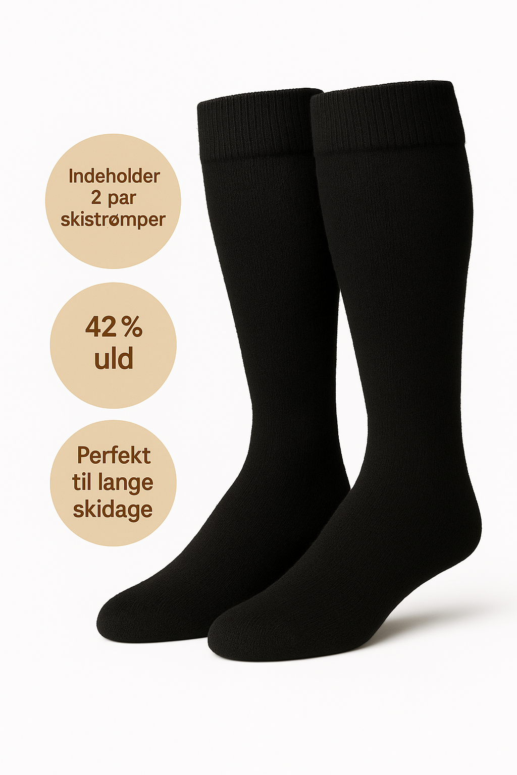 ULD SKISTRØMPER (2 PAR)