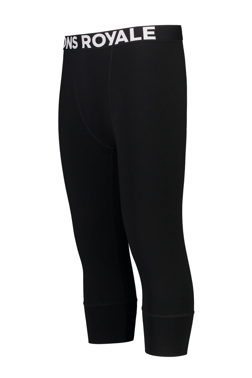 Cascade Merino Flex 200 3/4 Legging (Black) - Skiunderbukser halve lavet i merinould - fra Mons Royale - hos Snowdays.dk