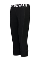 Cascade Merino Flex 200 3/4 Legging (Black) - Skiunderbukser i meget varm merinould fra Mons Royale - til damer/kvinder/piger -  hos snowdays.dk