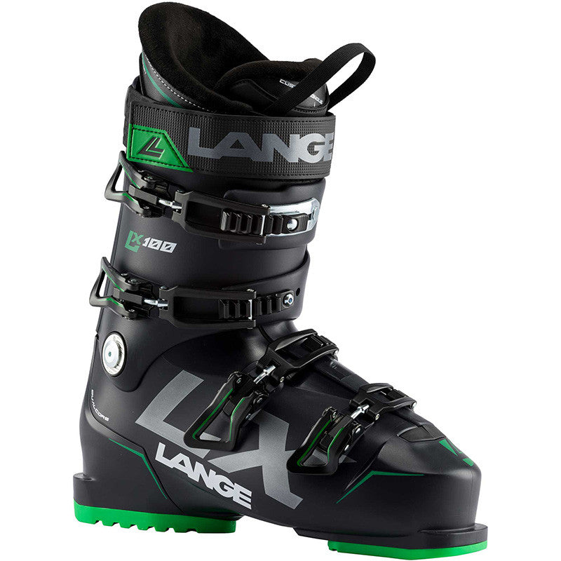 LANGE LX 100 (BLACK/GREEN) - Skistøvler hos snowdays.dk