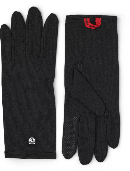 Skihandsker Hestra - Merino Wool Liner Long 5-finger - Inderhandsker i ZQ Merinould - Unisex - køb hos Snowdays.dk