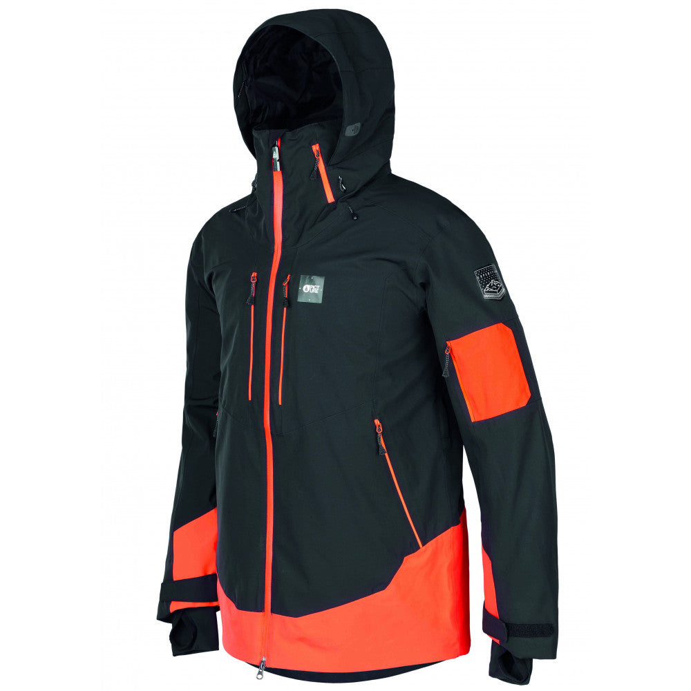 Picture Organic Clothing - Track Jacket (Black/Orange) - Skitøj fremstillet i bæredygtige materialer - Køb den hos Snowdays.dk